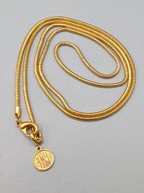 Vintage Anne Klein II Gold Tone Snake Chain, 32"